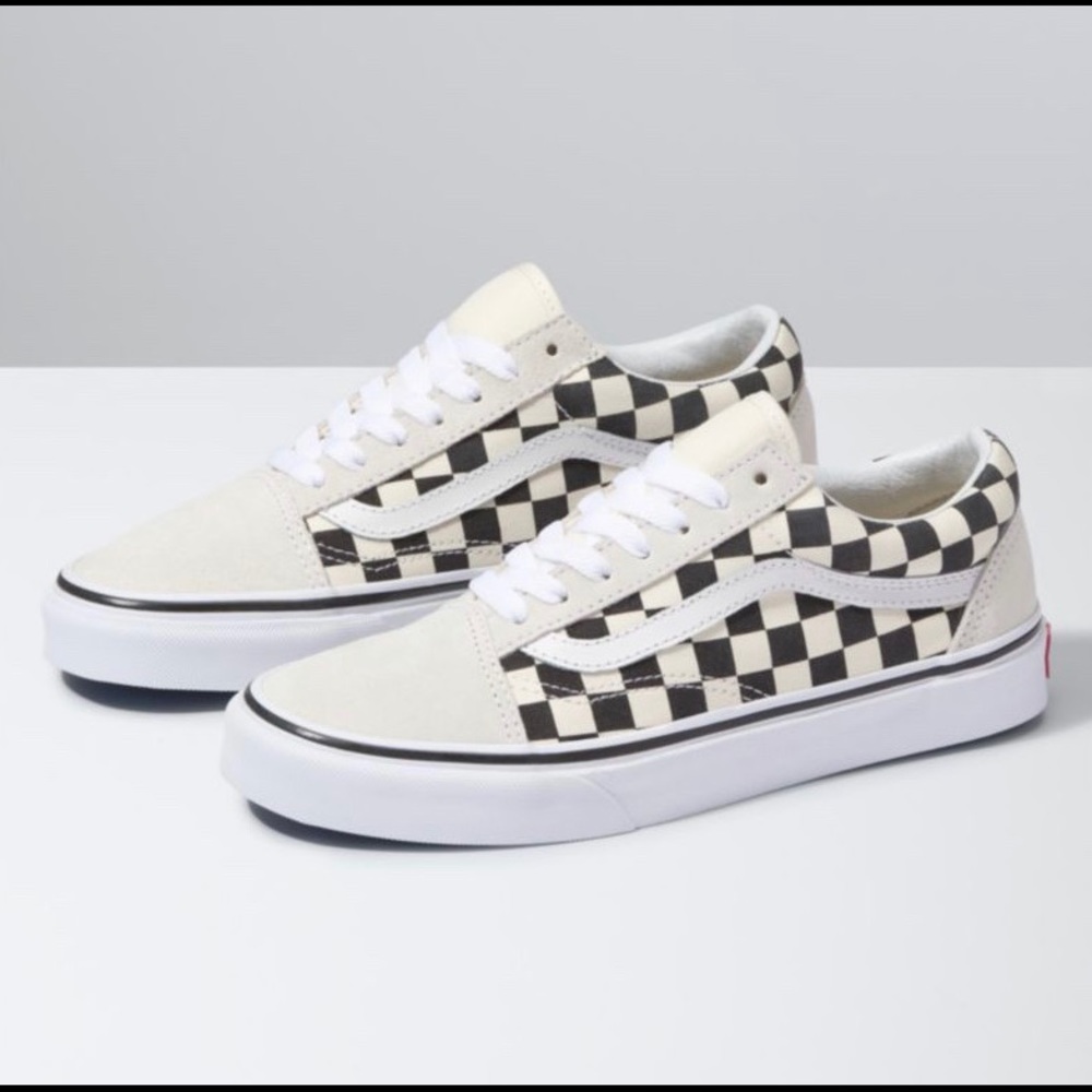Checkered old skool vans
